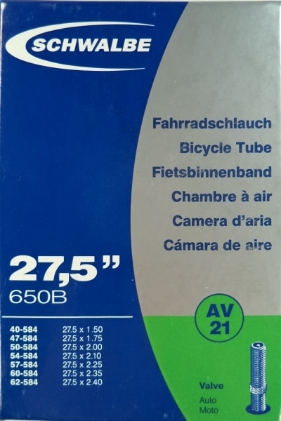 Duše SCHWALBE AV21 27.5"x1.50-2.40 (40/62-584) AV/40mm