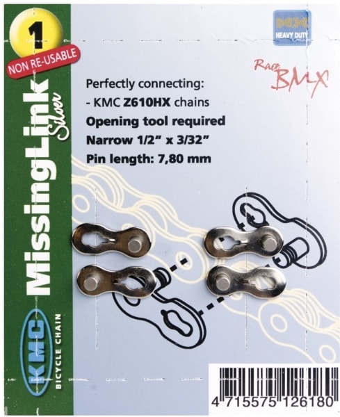 Spojka řetězu KMC 8mm 2ks 1-kolečko